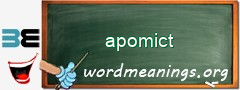 WordMeaning blackboard for apomict